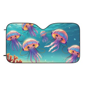 Jellyfish Car Sun Shade: UV Protection, Beach Decor