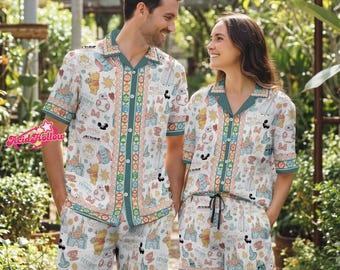 Disneyland Characters Hawaiian Shirt, Disneyland Park Hawaiian Shirt, Magic Kingdom Hawaiian, Disneyland Beach Summer Shirt, Family Hawaiian
