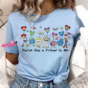 Retro Comfort Colors Toy Story 5 You've Got A Friend In Me Shirt, WDW Buzz Woody Rex Lilypad Smarty Pants Tee, Disneyland Family Shirt image 2