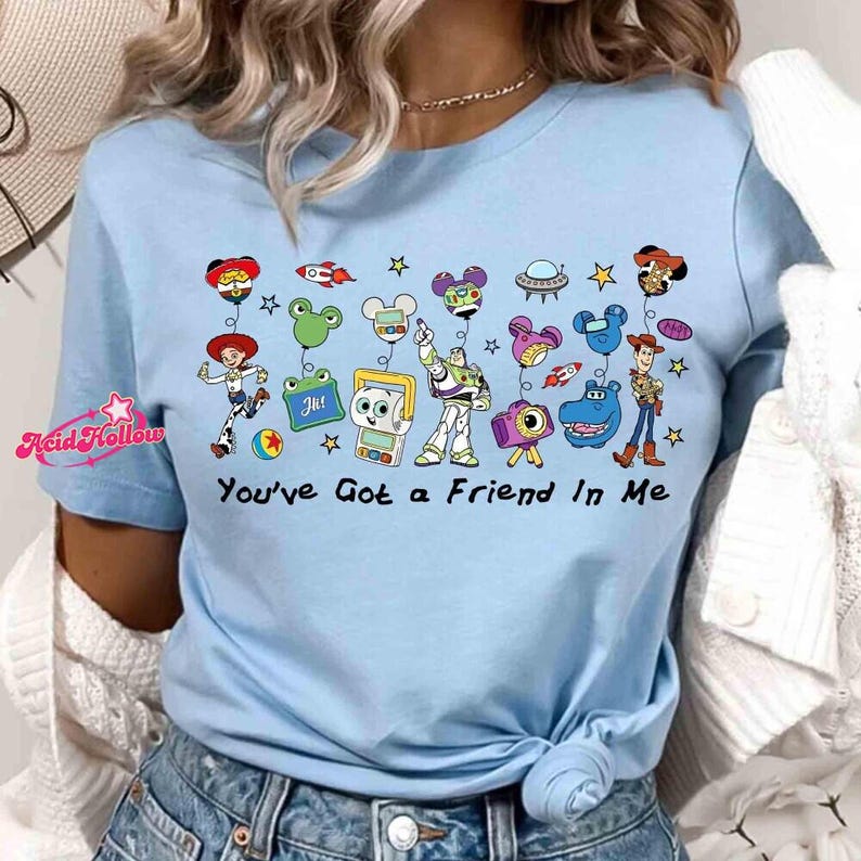 Retro Comfort Colors Toy Story 5 You've Got A Friend In Me Shirt, WDW Buzz Woody Rex Lilypad Smarty Pants Tee, Disneyland Family Shirt image 2