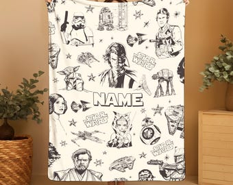 Personalized Disneyland Starwars Blanket, Galaxy's Edge Blanket, Starwars Blanket, May The Force Be With You Blanket, Starwars Birthday Gift