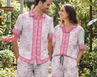 Disneyland Mickey Coquette Bow Hawaiian Shirt, Disneyland Castle Vacation, Disneyland Family Trip Shirt, Cartoon Movie Summer Hawaiian Shirt