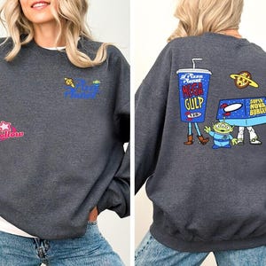 Toy Story Pizza Planet T-Shirt, Disneyland Woody & Buzz Lightyear Shirt, Infinity And Beyond Shirt, Disneyland Vacation Sweatshirt image 5