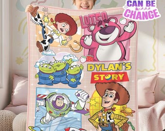 Personalized Disneyland Pixar Toy Story Blanket, Custom Toy Story Characters Blanket, To Infinity And Beyond Toy Story Birthday, Xmas Gifts