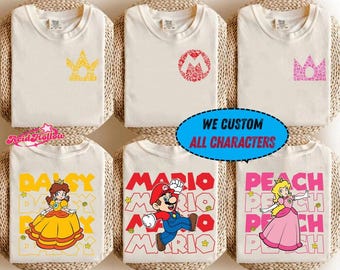 Personalized Super Mario Shirt, Super Mario Matching Shirt, Mario and Friends Shirts, Super Mario Fan Shirt, Family Vacation Shirt