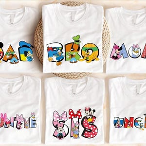 Mickey and Friends Family Matching Shirt, Personalized Disneyland Mickey Mouse Shirt, Disneyland Family Matching Birthday Tee image 1