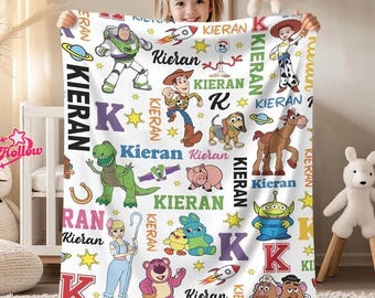 Personalized Toy Story Fleece Blanket, Toy Story Characters Blanket, Woody Buzz Lightyear Jessie, To Infinity And Beyond, Disneyland Blanket