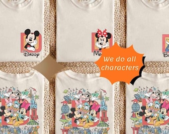 Custom Name 2-Side Walt Disneyworld 2026 Comfort Color Shirt, Mickey And Friends Group Trip Tee, Disneyland Family Matching Shirt