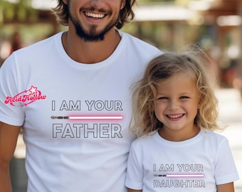 Father and Daughter StarWars Lightsabers Tee, I Am Your Father Shirt, Dad and Daughter Matching StarWars, Fathers Day Disneyland Trip Gift