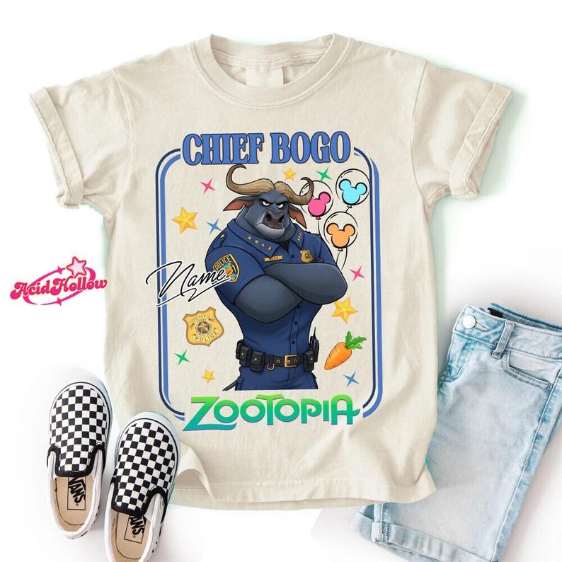Personalized Name Disneyland Zootopia All Characters Shirt, Judy Hopps Nick Wilde Birthday T-Shirt, Disneyland Family Matching Birthday Tee image 2
