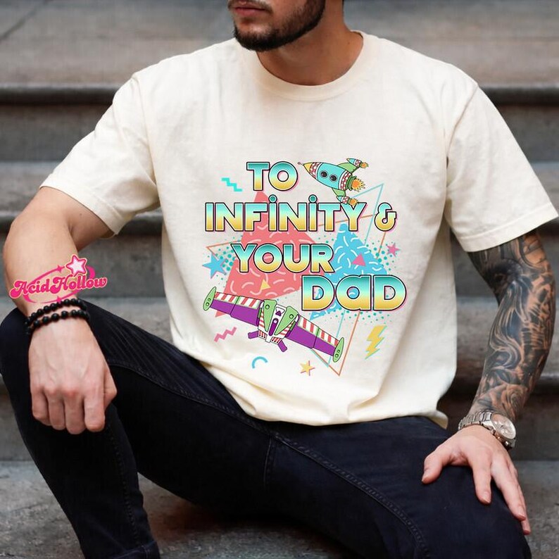 To Infinity and Your Dad Toy Story Father's Day Shirt, Buzz LightYear Dad Shirt, Dad And Dauchter Toy Story Shirt, Fathers Day Gift Shirts zdjęcie 3