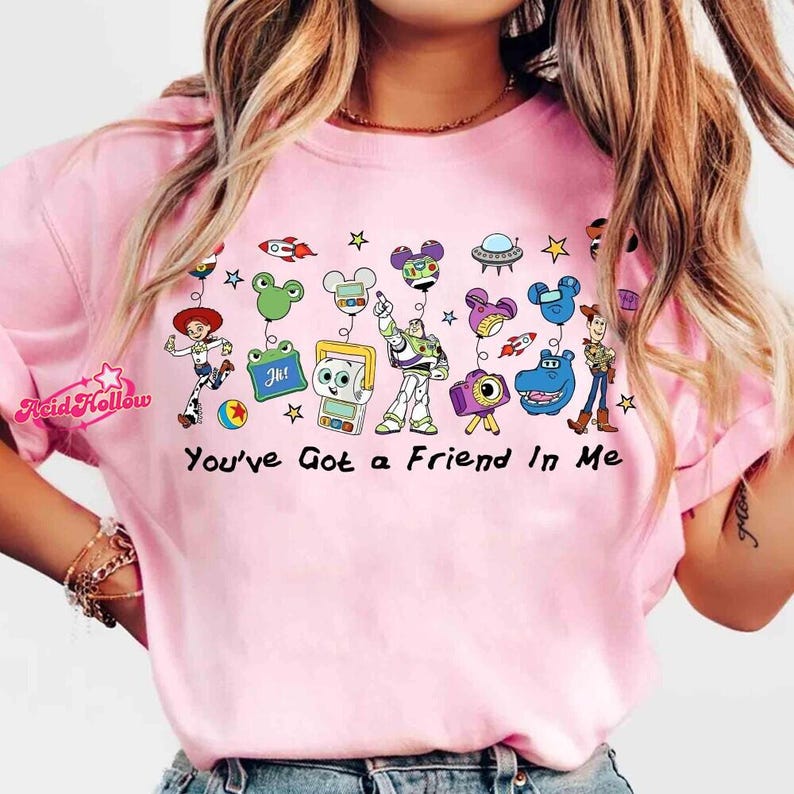 Retro Comfort Colors Toy Story 5 You've Got A Friend In Me Shirt, WDW Buzz Woody Rex Lilypad Smarty Pants Tee, Disneyland Family Shirt image 4