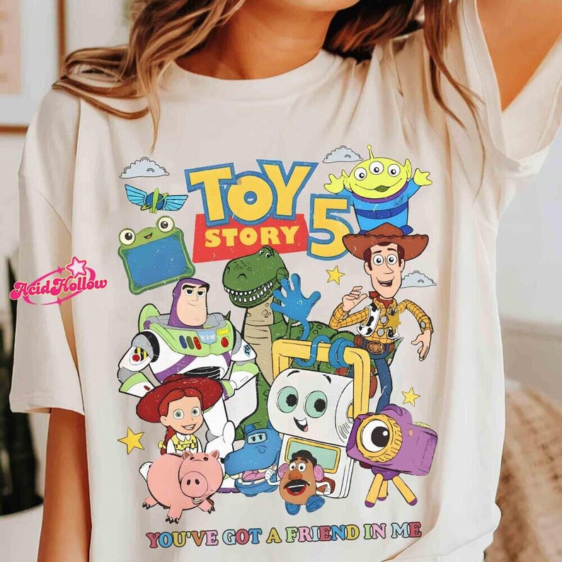 Comfort Colors Toy Story 5 You've Got A Friend In Me Shirt, Disneyland World Toy Story Tee, Toy Story Disneyland Family Matching 2026 Tee image 2