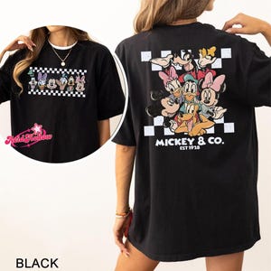 Checkered Retro Disneyland Mickey and Co Shirt, Comfort Colors Shirt, Disneyland Mickey Shirt, Disneyland Friends Shirt, Disneyland Trip Tee image 3
