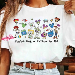 Retro Comfort Colors Toy Story 5 You've Got A Friend In Me Shirt, WDW Buzz Woody Rex Lilypad Smarty Pants Tee, Disneyland Family Shirt image 3