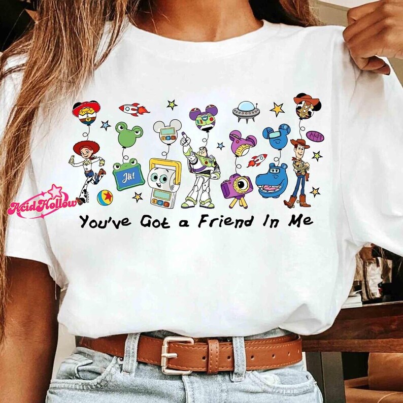 Retro Comfort Colors Toy Story 5 You've Got A Friend In Me Shirt, WDW Buzz Woody Rex Lilypad Smarty Pants Tee, Disneyland Family Shirt image 3