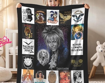 Labyrinth Fleece Blanket, Labyrinth Jareth Goblin King Throw Blanket For Couch Sofa, Labyrinth Movie Blanket, Christmas Gift
