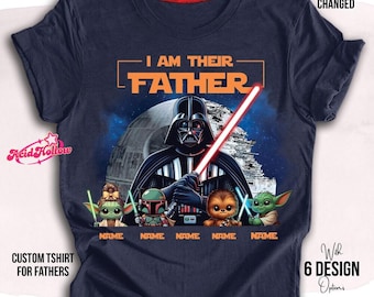 Custom StarWars Characters Father's Day Comfort Colors Shirt, Space Dad Tee, Disneyland Dad Trip, Best Papa Gifts Mens