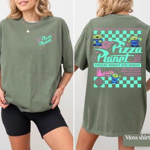 Comfort Colors Pizza Planet Shirt, Toy Story Aliens Tee, Disneyland Toy Story Aliens Pizza Planet Youth Tee, Family Vacation Shirts image 4