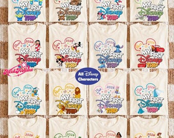 Camiseta de mi primer viaje a Disneyland, camisetas a juego de Disneyland, camisetas para vacaciones familiares, camiseta de Disneyland, camisetas de Disneyland, primer viaje a Disneyworld