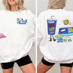 Toy Story Pizza Planet T-Shirt, Disneyland Woody & Buzz Lightyear Shirt, Infinity And Beyond Shirt, Disneyland Vacation Sweatshirt image 3