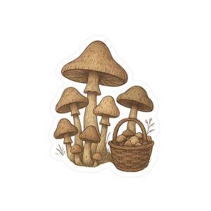 Mushroom Kiss-Cut Stickers | Fairycore Vinyl Decals, Boho Scrapbook & Laptop Decor, Cottagecore Aesthetic