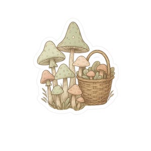 Whimsical Mushroom Vinyl Decals | Cottagecore Sticker Pack, Fairycore Journal Decor, Nature Lover Gifts