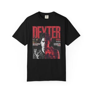 Dexter Morgan Graphic Tee: Unisex Garment-Dyed TV Show Fan Apparel