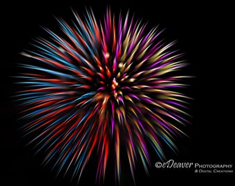 Fireworks (Brilliant Colors 014_3721) - Fine Art Photography Digital Photo, High-Resolution, Instant Download