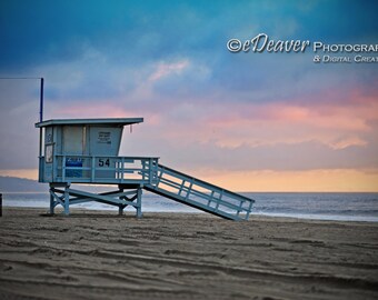 Beach Lifeguard Station - Fine Art Photography Digital Photo, High-Resolution, Instant Download