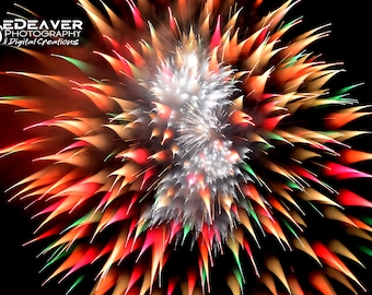 Fireworks! - Fine Art Photography Digital Photo, High-Resolution, Instant Download