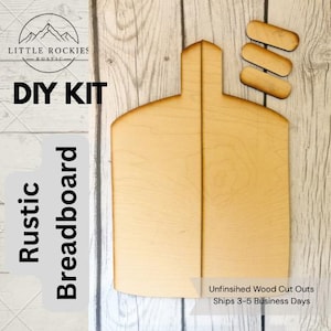 Rustic Breadboard | | Unfinished Wooden Shapes | Craft Blanks for Painting & Staining