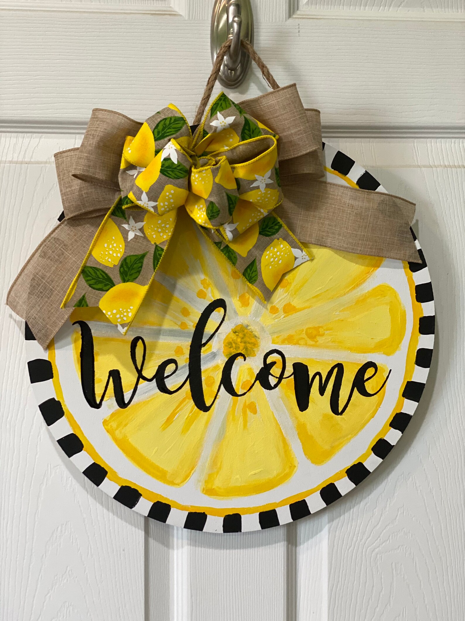 Lemon Decor 3D Optional Handpainted Lemon Sign Etsy