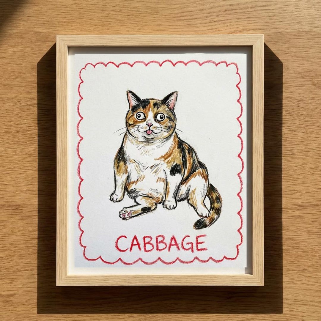 Custom Badly Drawn Pet Portrait • Funny Derpy Cat & Dog Drawing ...