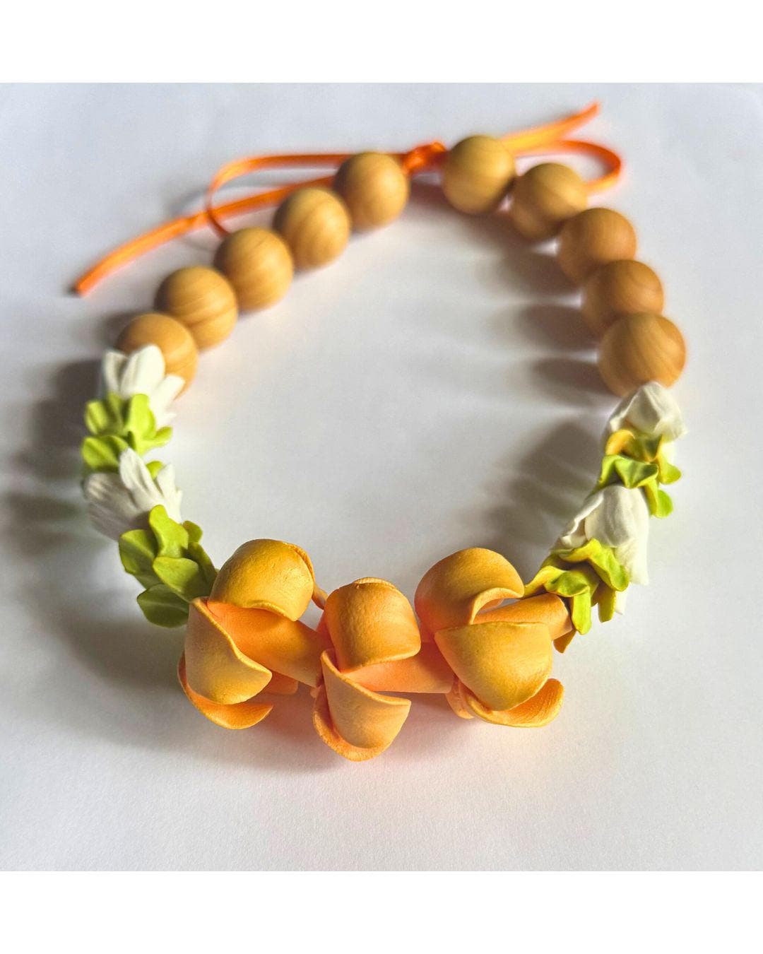 Handcrafted Clay Flower Lei – Pakalana, Puakenikeni, Tuberose