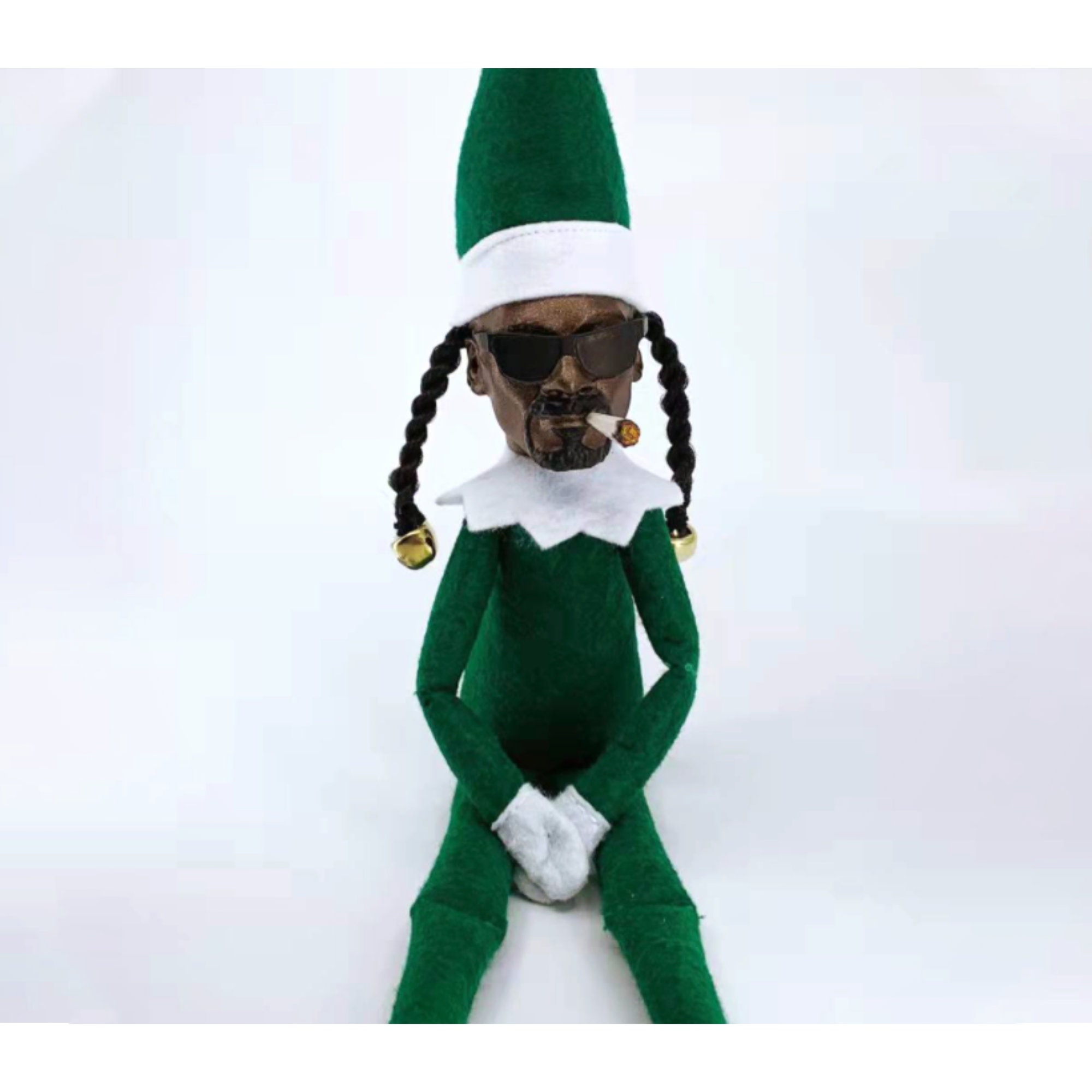 New Snoop On A Stoop Felt Pink Christmas Elf Doll