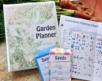 Mini Garden Planner - 5.5"x8.5" Mini Binder, Half-Letter Size Downloadable PDF
