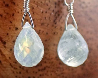 Rainbow Moonstone Earrings