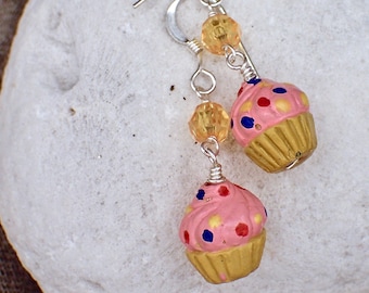 Colorful Cupcake Earrings