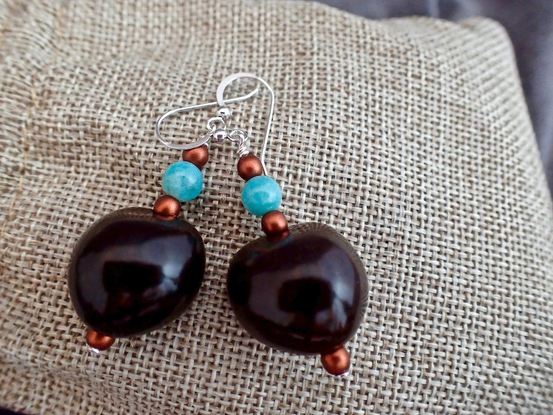 Solid Natural Kukui Nut Earrings Etsy