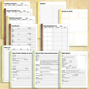 Complete Set - Garden Planner - 8.5" x 11" Binder, Letter Size Downloadable PDF