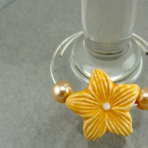 Iris Flower Wine Charms- Set of Ten