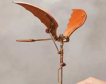 Magnetic Steampunk Ornithopter Model Kit, DIY Mechanical Assembly Kit for Adults, Desk Display Gift