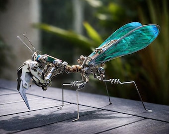 Metal Mantis Model Kit – DIY Mechanical Insect Building Toy – Steampunk Robot Puzzle Gift
