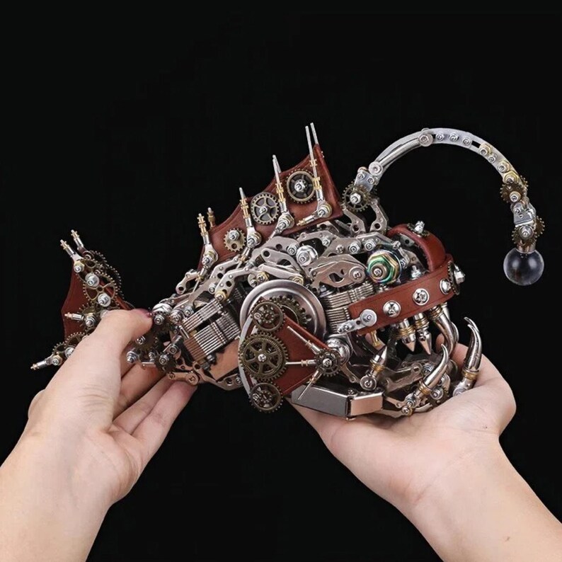 Steampunk Anglerfish Model Kit – Metal DIY Mechanical Build for ...