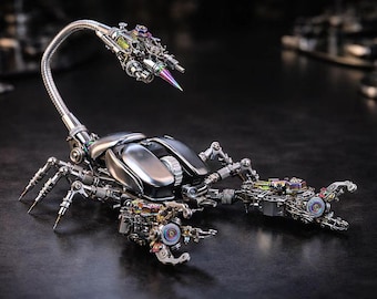 DIY Metal Scorpion Model Kit: Mechanical Desk Decor, Collectible Statue