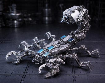 DIY Metal Scorpion Model Kit with Bluetooth Speaker – Mechanical Assembly Sculpture, Cyberpunk Desk Decor