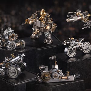 Mini Steampunk Metall Roboter Bausatz - DIY Schreibtisch Dekor Blind Box