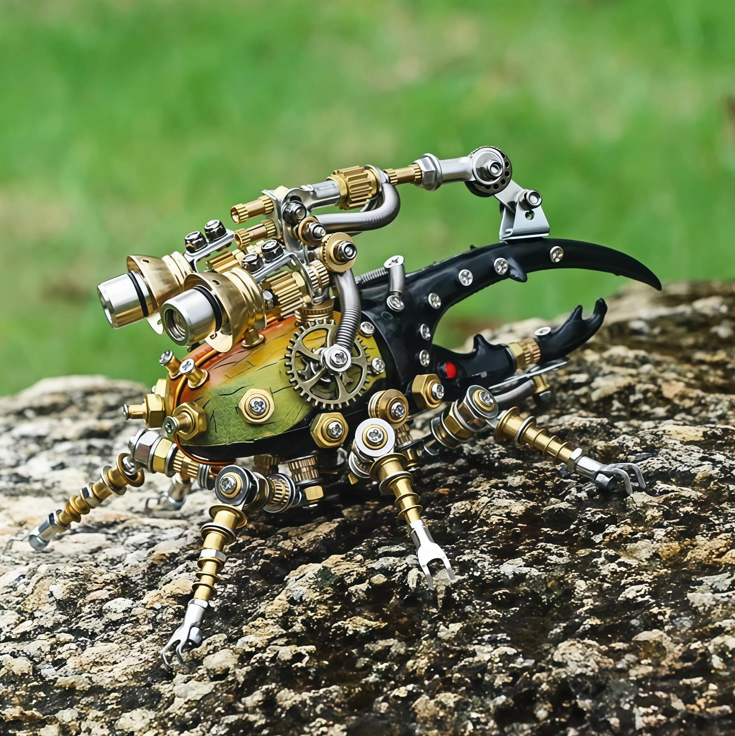 Handmade Steampunk Mechanical Insect Model Kit | DIY Metal Sculpture ...