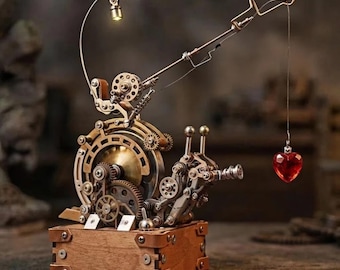 Mechanical Snail Automaton, Kinetic Desk Sculpture, Moving Metal Sculpture for Collectors